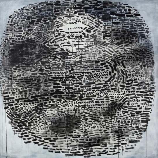 余友涵《圓系列1986－8》 198.2x198.4cm 壓克力畫布 1986
估價(jià)：6,000,000-8,000,000港幣
此作將于2022年10月6日香港蘇富比當(dāng)代藝術(shù)秋季拍賣“藝術(shù)新潮烏托邦: 重要?dú)W洲私人珍藏中國(guó)當(dāng)代藝術(shù)”呈獻(xiàn)
