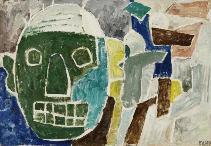 黃銳《民主墻草稿》54.5x78.2cm 油畫紙本，裱于木板 1980
估價(jià)：100,000-150,000港幣
此作將于2022年10月6日香港蘇富比當(dāng)代藝術(shù)秋季拍賣“藝術(shù)新潮烏托邦: 重要?dú)W洲私人珍藏中國(guó)當(dāng)代藝術(shù)”呈獻(xiàn)

