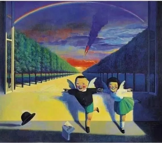 劉野 《明亮的路》 170×200cm 油彩畫布 1995，成交價(jià)：1984萬(wàn)港幣，2010香港蘇富比春拍
