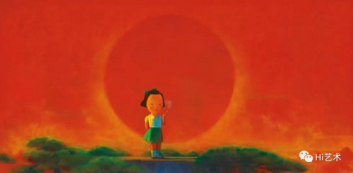 劉野 《煙》 178×356.5cm 亞克力畫布 2001-2002
成交價(jià)：5218.2萬(wàn)港元，藝術(shù)家個(gè)人拍賣紀(jì)錄
2019香港蘇富比秋拍“吉利翁·庫(kù)維中國(guó)當(dāng)代藝術(shù)珍藏”
