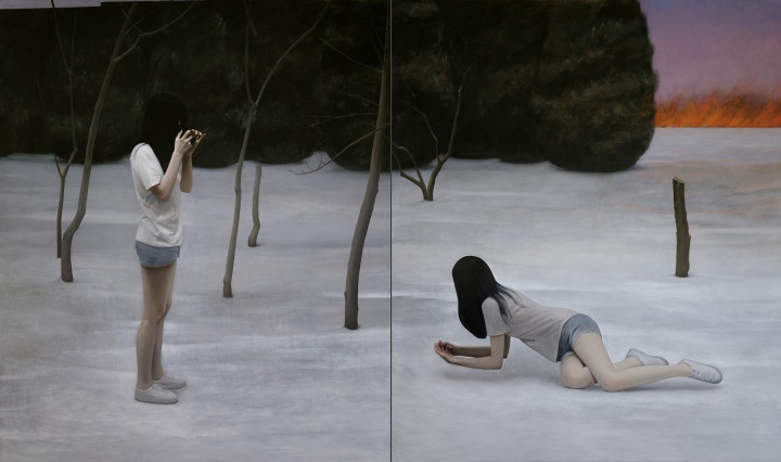 《CGZ圖畫(huà)圖書(shū)館》260×440cm 布面油畫(huà) 2022
