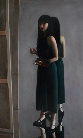 《自畫(huà)像》205×125cm 布面油畫(huà) 2022
