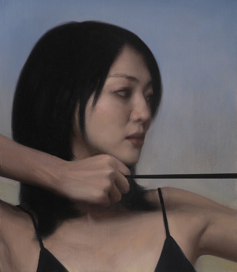 《開(kāi)弓》40×35cm 布面油畫(huà) 2021
