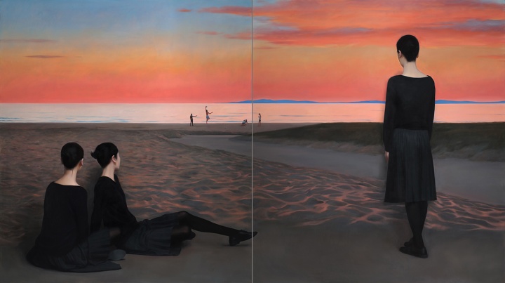 《灣區(qū)導(dǎo)覽》 400×225cm 布面油畫(huà) 2020
