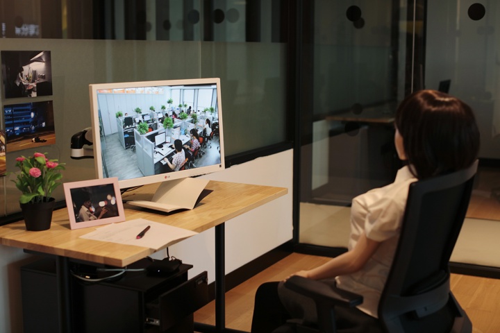 “透明的墻”展覽現(xiàn)場(chǎng) Wework 北京 2019
