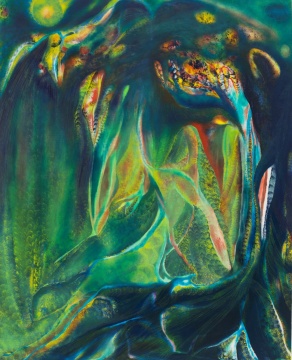 露西·布爾 
《愛(ài)心樹(shù)》，2019年作
油彩 麻布，152.4 x 122厘米
估價(jià)：1,000,000 - 1,500,000港元

