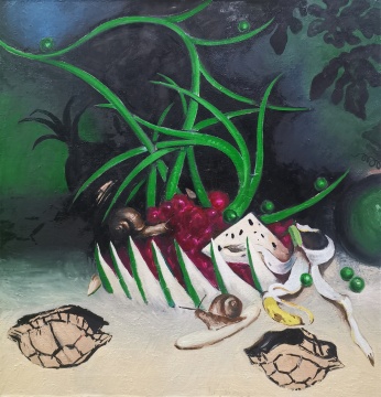 《靜物4#》93X90cm 布面油畫 2021-2022
