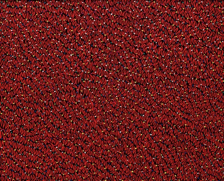 草間彌生  《上天的啟示》
2004年作
布面丙烯
130.4×162cm 
