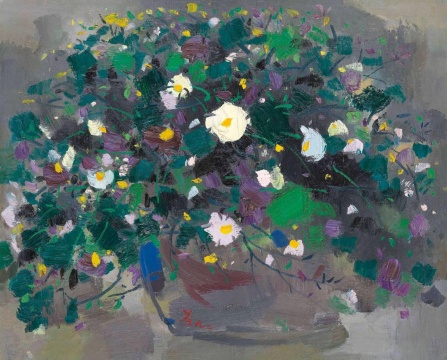 吳冠中 《花卉》
1992年作
布面油畫
53×65cm
