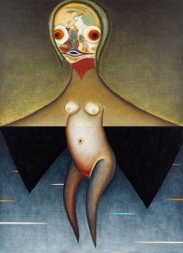 加藤泉  《無題》
2014年作
布面油畫  
112×162cm×2  
