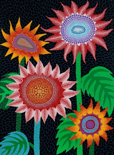 草間彌生《花》

130.3×97cm 壓克力 畫布 2015

估價(jià)：3200萬-5500萬港元
2023佳士得香港春拍二十及二十一世紀(jì)藝術(shù)晚間拍賣
