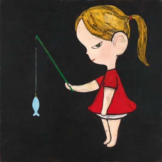  

奈良美智《Night Fishing》

100×100cm 壓克力 畫布 1995

估價(jià)：1800萬-2800萬港元

2023佳士得香港春拍二十及二十一世紀(jì)藝術(shù)晚間拍賣

