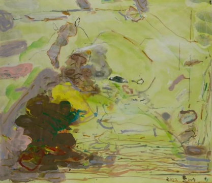 《暮春的節(jié)奏》112×97cm 紙本綜合材料 2023