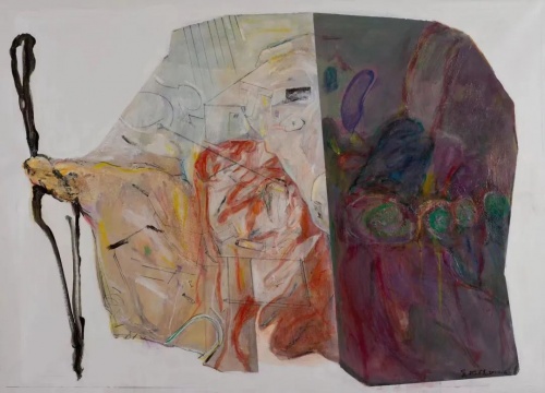 《打虎上山》108×150cm 紙本綜合材料 2022
