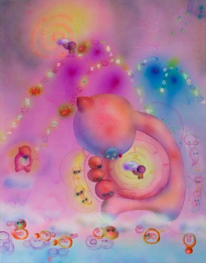 

能尖日 《打鼓普請看》 111×88cm 布面丙烯及樹脂 2023
4.8萬元，已售
SIMULACRA
