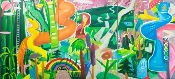 
謝玄玄 《小徑分岔的樂園》200×150cm×3 布面油畫 2021-2022
20萬元以內(nèi)，已售
伯年藝術空間
