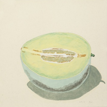 阿籽奶奶《白蘭瓜2》  68x68cm 紙本設(shè)色 2019
