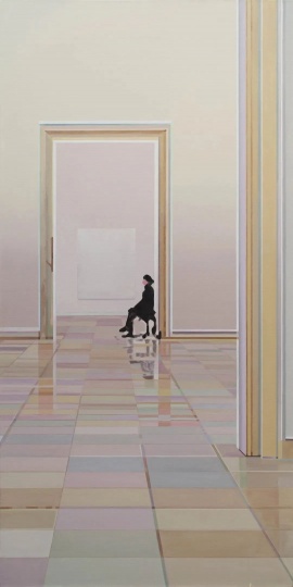《在美術(shù)館 2021 C》 240×120cm 布面油畫 2021
