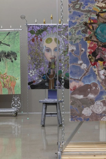“童昆鳥：蔫花壞鳥畫中姬” 展覽現(xiàn)場 偏鋒畫廊 2023
