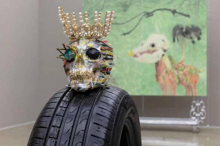 “童昆鳥：蔫花壞鳥畫中姬” 展覽現(xiàn)場 偏鋒畫廊 2023
