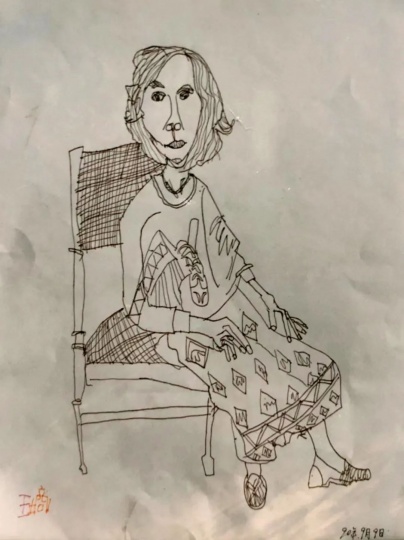 王墑6歲時畫的媽媽
