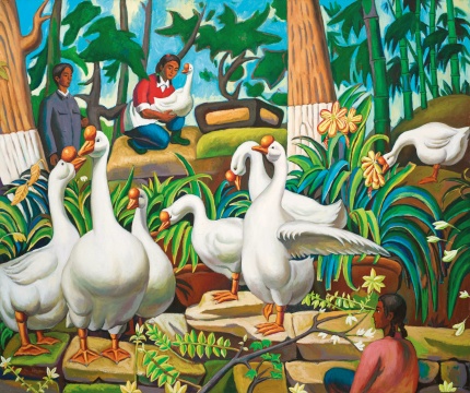 秦琦《蕙蘭家的大白鵝》250×300 cm 布面油畫 2014年作
CNY 700,000-900,000
