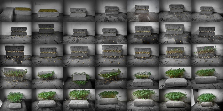 《豆芽》，藝術(shù)微噴攝影圖片，尺寸可變，2013
