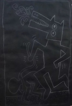 Keith Haring 凱斯·哈林《Untitled》紙本馬克筆marker on paper 104 × 69cm 1983

