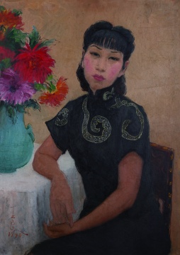  《自畫像》 潘玉良 布面油畫 90cm×64cm 1940年 安徽博物院藏
