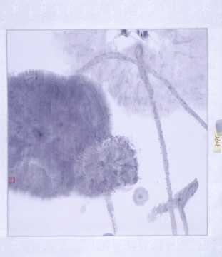 《荷》 周思聰 紙本水墨 49cm×55cm 年代不詳 北京畫院藏
