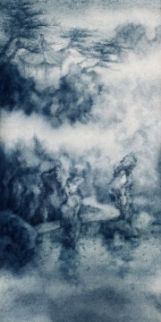陳散吟《探幽》系列69×34cm 紙本設(shè)色2023
