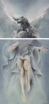 深潛 2018 布面油畫 375x180cm
