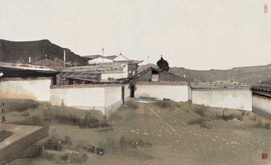 李立新《郎木寺》60×96cm 紙本設(shè)色 2015
