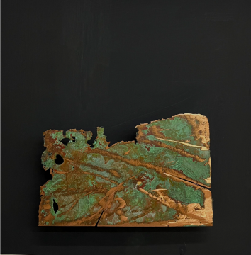 王家增《蝕-1》30×30cm 銅板蝕刻、木板 2021
