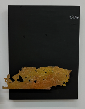 王家增《蝕-2》40×32cm 銅板蝕刻、木板 2021
