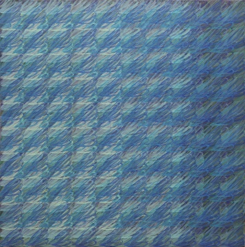 微塵240218，布面丙烯，100x100cm,2024 彭博
