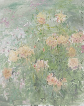 何多苓，雜花寫生03，100X80cm，布面油畫，2024    D空間
