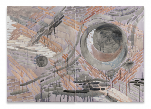 余友涵，2017.10-1，70x100cm，布上丙烯，2017    香格納畫廊
