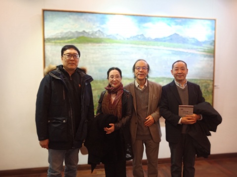 趙偉東百年巨匠美術(shù)篇總導(dǎo)演，中國(guó)文物出版社總編輯劉鐵薇，旅法藝術(shù)家楊凱，中國(guó)人口福利基金會(huì)副秘書(shū)長(zhǎng)宋宏云
