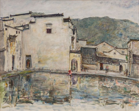 《宏村月沼》100×80cm 布面油畫(huà) 2010
