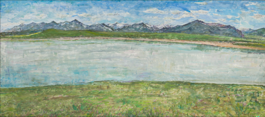 《祁連山水》280×160cm 布面油畫(huà) 2011
