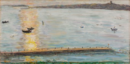 《海上日出》100×75cm 布面油畫(huà) 2016

