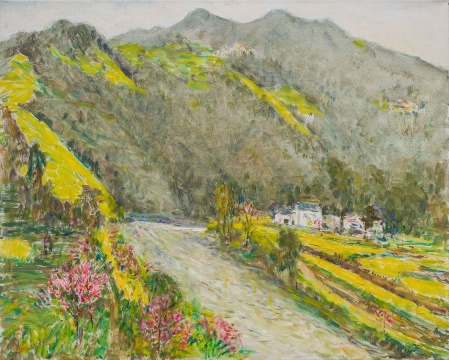 《高山流水》100×80cm 布面油畫(huà) 2018
