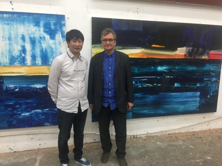 2016年4月28號，奧利維耶·卡佩蘭與劉商英在劉商英工作室
