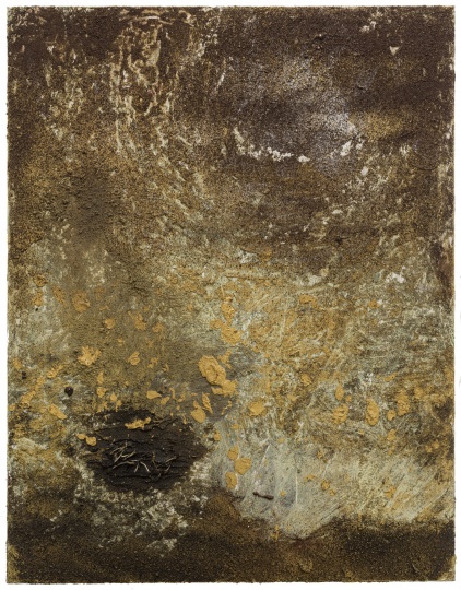 《花谷道43號》 布面油畫、天然礦粉、鳥骨 180×140cm 2024
