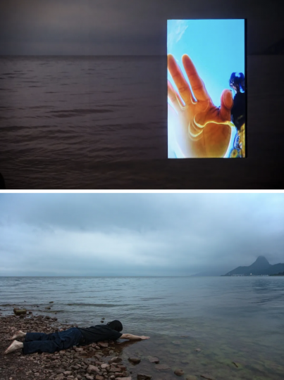 
《撫-撫仙湖》 7’20″ ?為圖?與單頻錄像 2024 ?厲檳源

由昆明當代美術館委任創(chuàng)作

