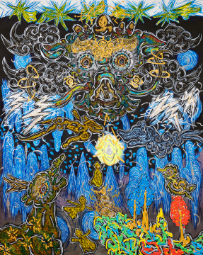 《龍棲息之地》
227.3×181.8cm 布面丙烯 202
