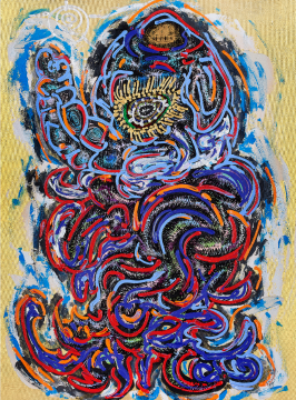 《存在于海市蜃樓中》
130.3×97cm 布面丙烯 202
