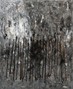 《亂披麻》167×144.5cm 綜合材料 2017
