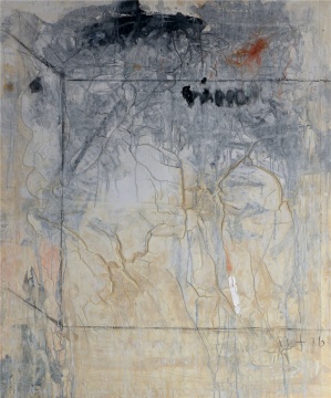 《夜讀塔皮埃斯》167×144.5cm 綜合材料 2016
